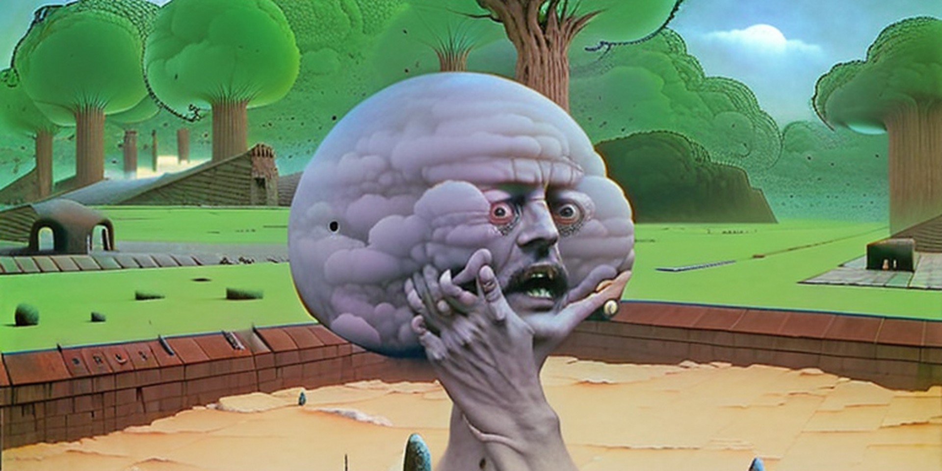 A still from the AI manipulated opening sequence of Adult Swim's April Fool's show